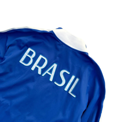 Nike Vintage Brasil 2014 Fußball Zipper Blau - vintageconcierge