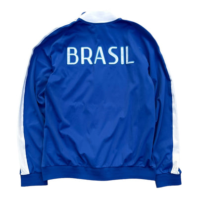 Nike Vintage Brasil 2014 Fußball Zipper Blau - vintageconcierge