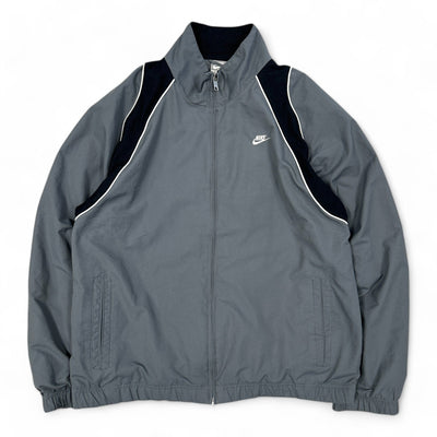Nike Vintage Trackjacke Grau Schwarz | L - vintageconcierge
