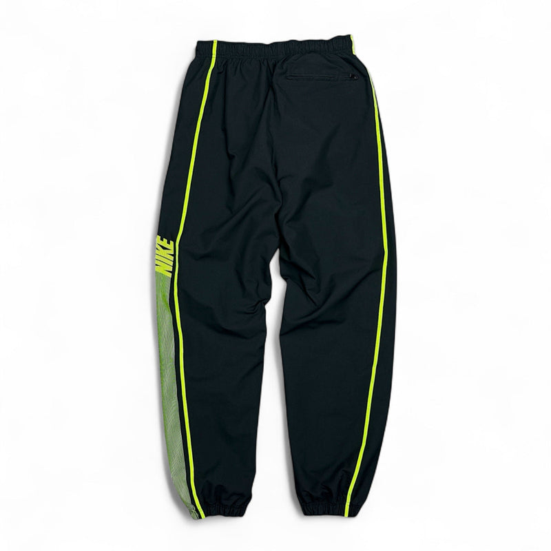 Nike Vintage Trackpants Schwarz Lindgrün - vintageconcierge