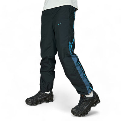 Nike Vintage Trackpants Schwarz Tiffany Blau - vintageconcierge