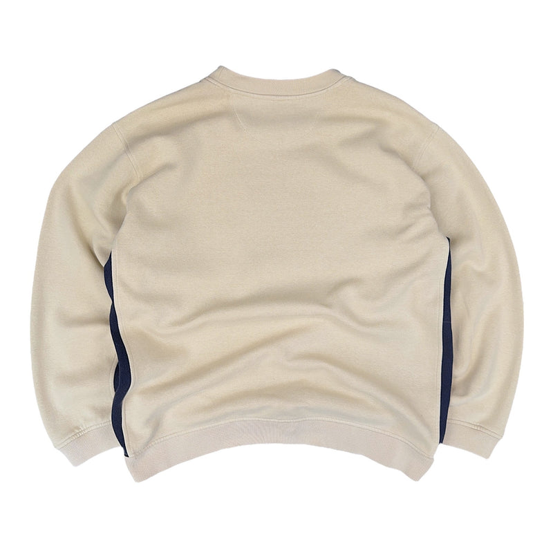 Nike Vintage Y2K BoxLogo Sweater Beige Navy - vintageconcierge