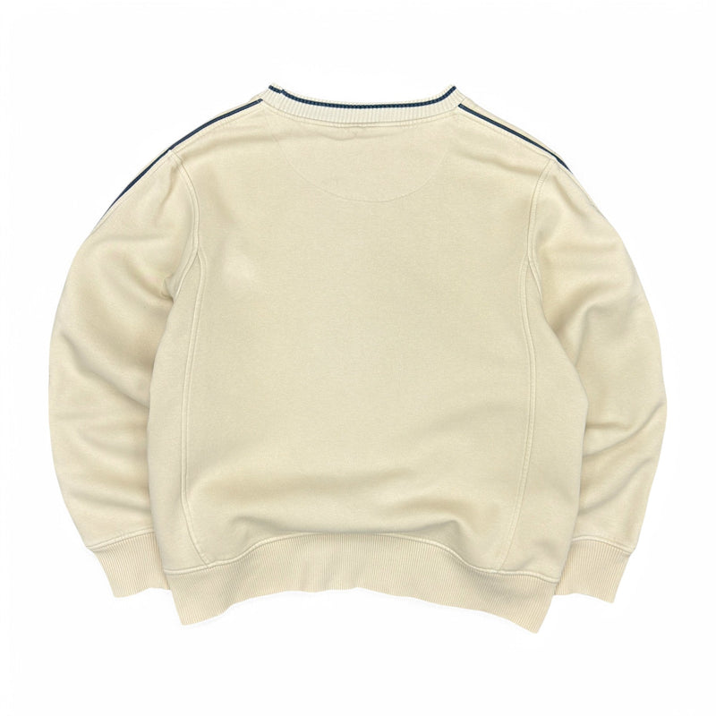 Nike Vintage Y2K Center - Swoosh Sweater Beige Navy - vintageconcierge