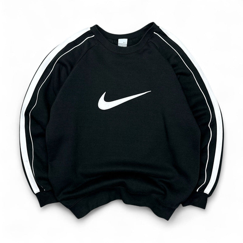 Nike Vintage Y2K Center - Swoosh Sweater Schwarz - vintageconcierge