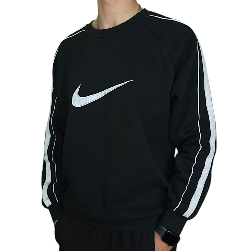 Nike Vintage Y2K Center - Swoosh Sweater Schwarz - vintageconcierge