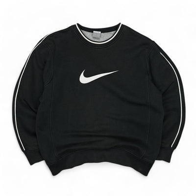 Nike Vintage Y2K Center - Swooshed Sweater Schwarz - vintageconcierge