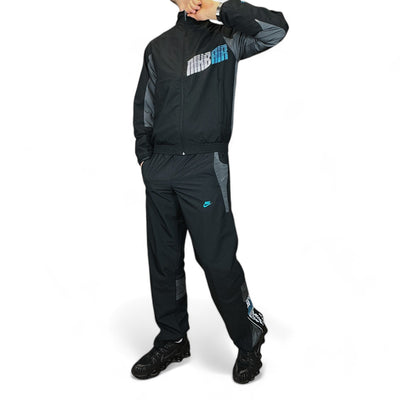 Nike Vintage Y2K Deadstock Tracksuit Schwarz Grau - vintageconcierge