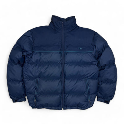 Nike Vintage Y2K Down Pufferjacke Navy - vintageconcierge