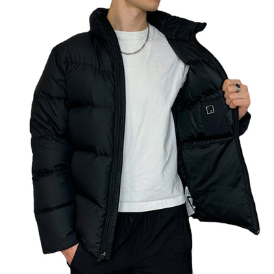 Nike Vintage Y2K Down Pufferjacke Schwarz - vintageconcierge