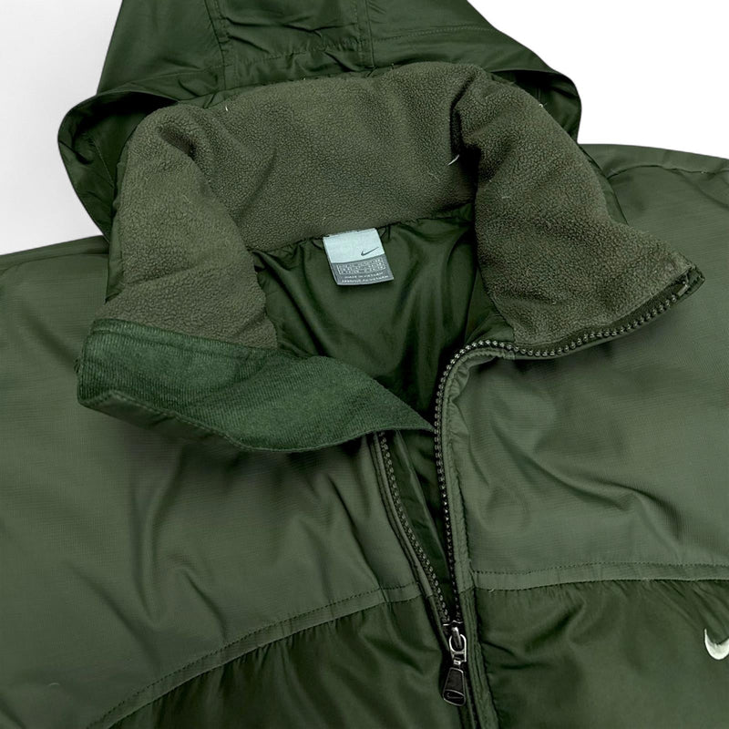 Nike Vintage Y2K Puffer Daunenjacke Khaki - vintageconcierge