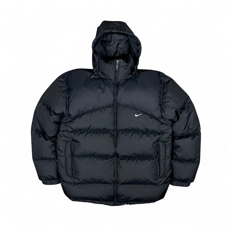 Nike Vintage Y2K Puffer Daunenjacke Schwarz - vintageconcierge