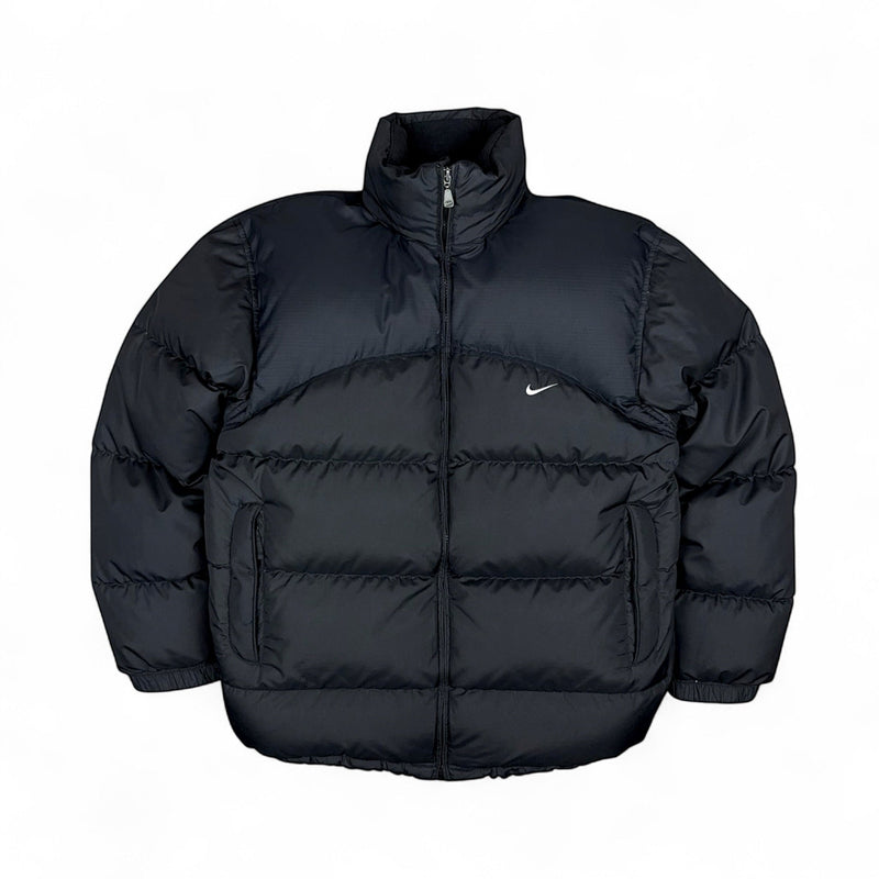 Nike Vintage Y2K Puffer Daunenjacke Schwarz - vintageconcierge