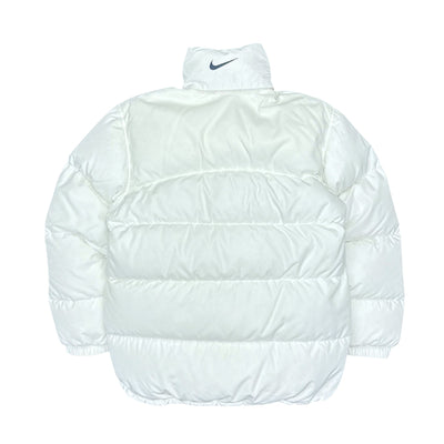 Nike Vintage Y2K Puffer Daunenjacke Weiß - vintageconcierge