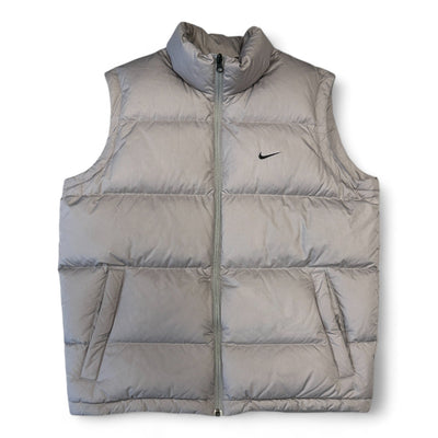 Nike Vintage Y2K Puffer Daunenweste Beige - vintageconcierge