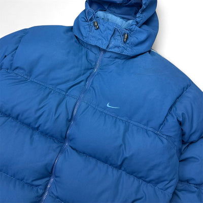 Nike Vintage Y2K Puffer Jacke Blau - vintageconcierge