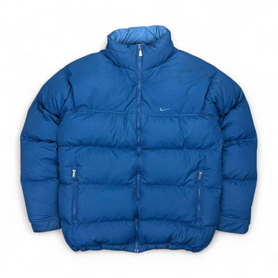 Nike Vintage Y2K Puffer Jacke Blau - vintageconcierge