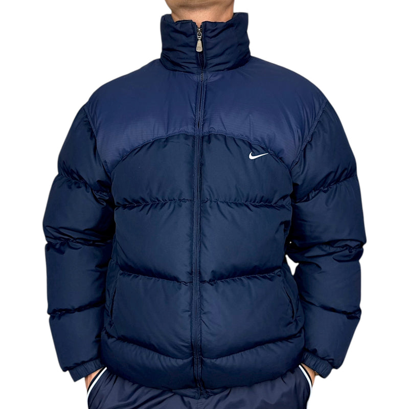 Nike Vintage Y2K Pufferjacke Navy - vintageconcierge