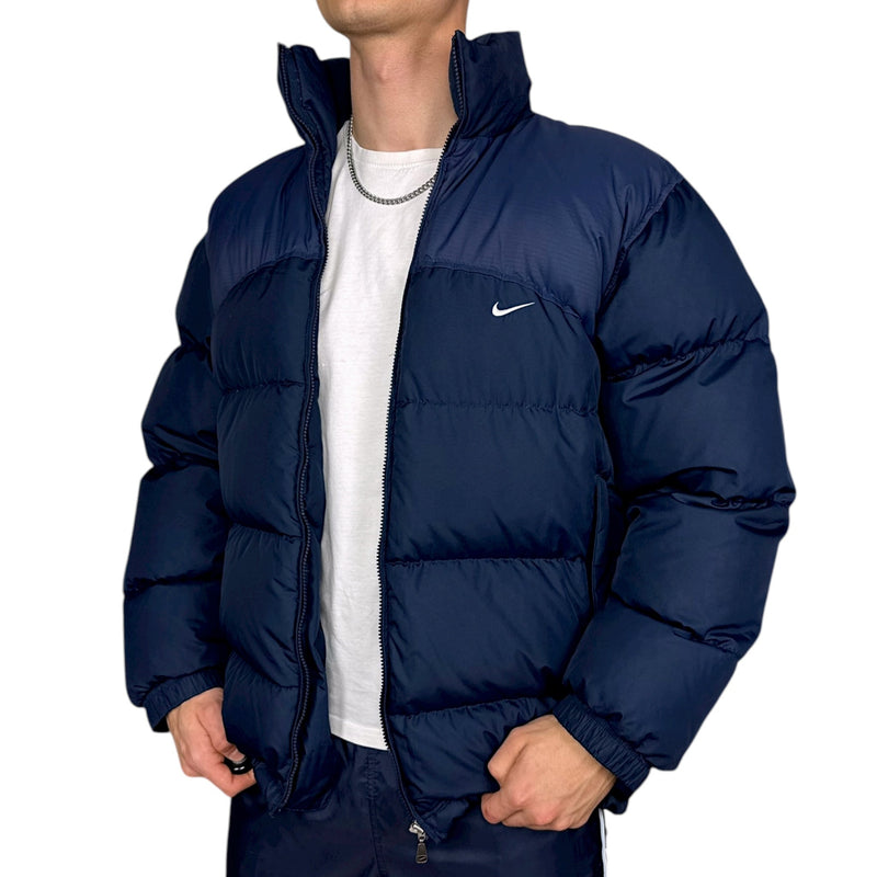 Nike Vintage Y2K Pufferjacke Navy - vintageconcierge