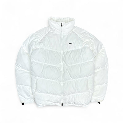 Nike Vintage Y2K Rare Down Puffer Jacke Weiß - vintageconcierge