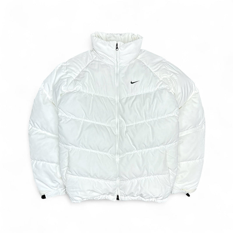 Nike Vintage Y2K Rare Down Puffer Jacke Weiß - vintageconcierge