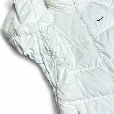 Nike Vintage Y2K Rare Down Puffer Jacke Weiß - vintageconcierge