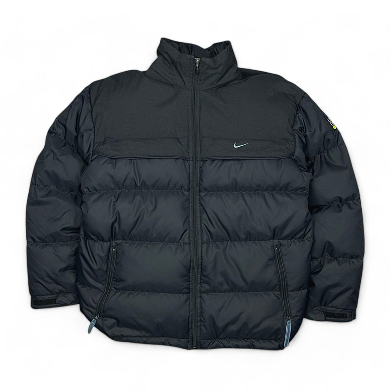 Nike Vintage Y2K Rare Down Pufferjacke Schwarz - vintageconcierge