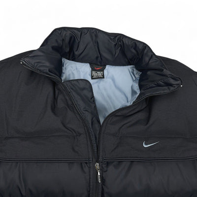 Nike Vintage Y2K Rare Down Pufferjacke Schwarz - vintageconcierge