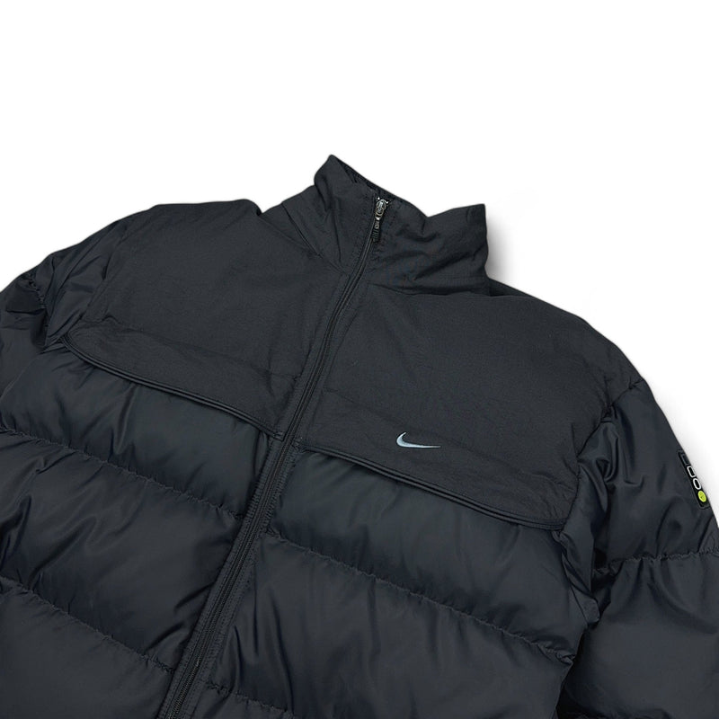 Nike Vintage Y2K Rare Down Pufferjacke Schwarz - vintageconcierge