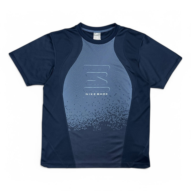 Nike Vintage Y2K Rare Shox T-Shirt Navy Blau - vintageconcierge