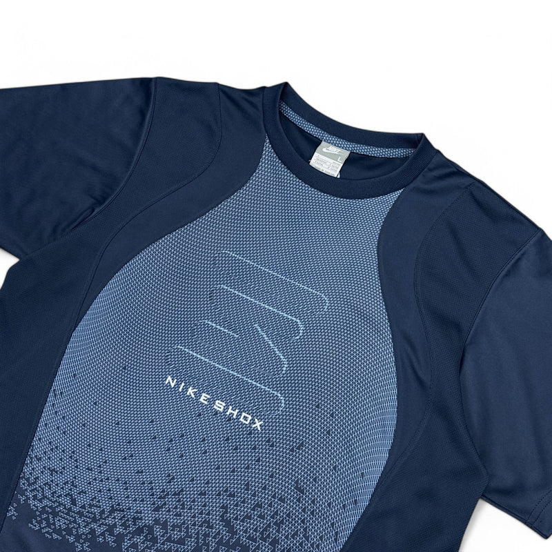 Nike Vintage Y2K Rare Shox T-Shirt Navy Blau - vintageconcierge