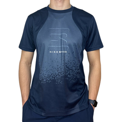 Nike Vintage Y2K Rare Shox T-Shirt Navy Blau - vintageconcierge