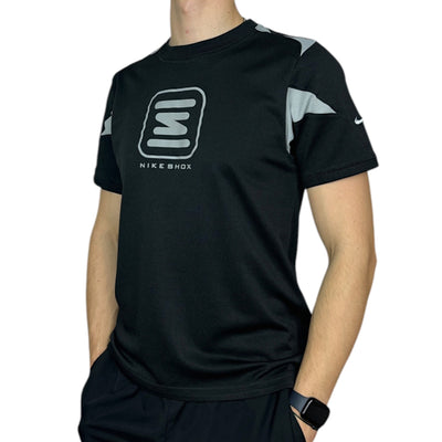 Nike Vintage Y2K Rare Shox T-Shirt Schwarz Grau - vintageconcierge