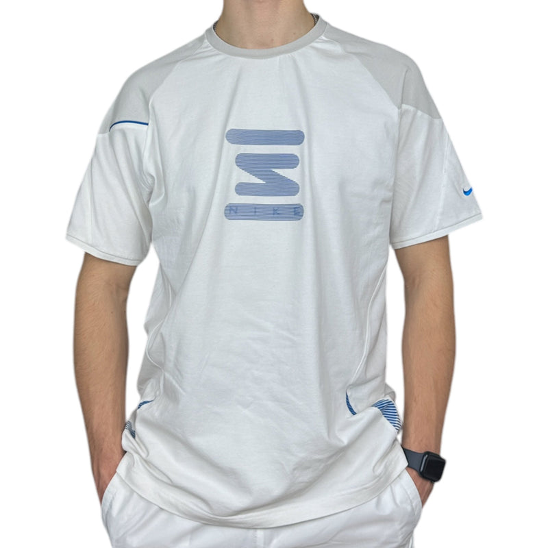 Nike Vintage Y2K Rare Shox T-Shirt Weiß Blau - vintageconcierge