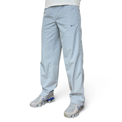 Nike Vintage Y2K Rare Shox Trackpants Grau HellBlau - vintageconcierge