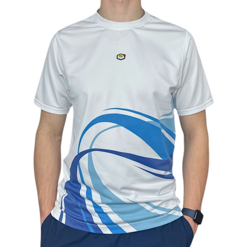 Nike Vintage Y2K Rare TN T-Shirt Weiß Blau - vintageconcierge