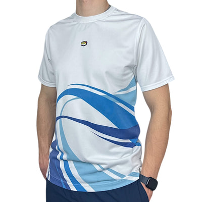 Nike Vintage Y2K Rare TN T-Shirt Weiß Blau - vintageconcierge