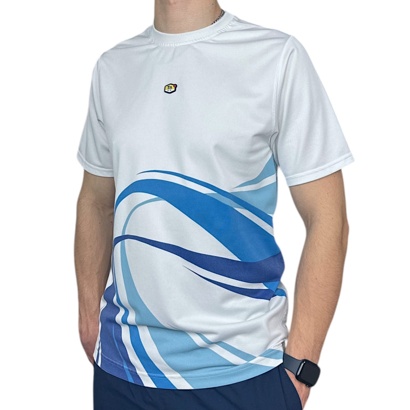 Nike Vintage Y2K Rare TN T-Shirt Weiß Blau - vintageconcierge