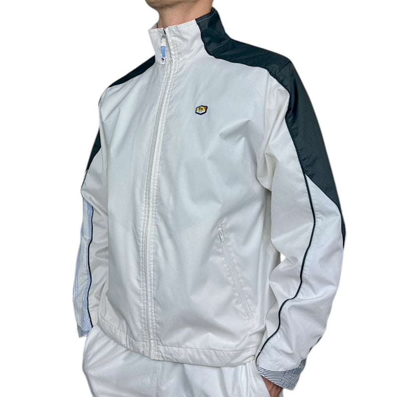 Nike Vintage Y2K Rare TN Trackjacke Weiß Grau Blau - vintageconcierge