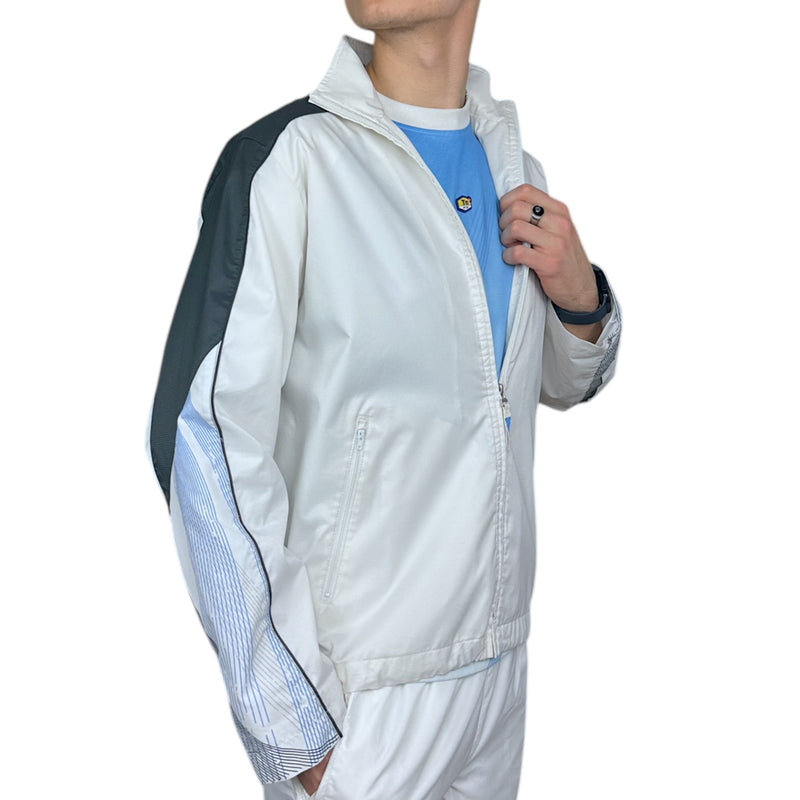 Nike Vintage Y2K Rare TN Trackjacke Weiß Grau Blau - vintageconcierge