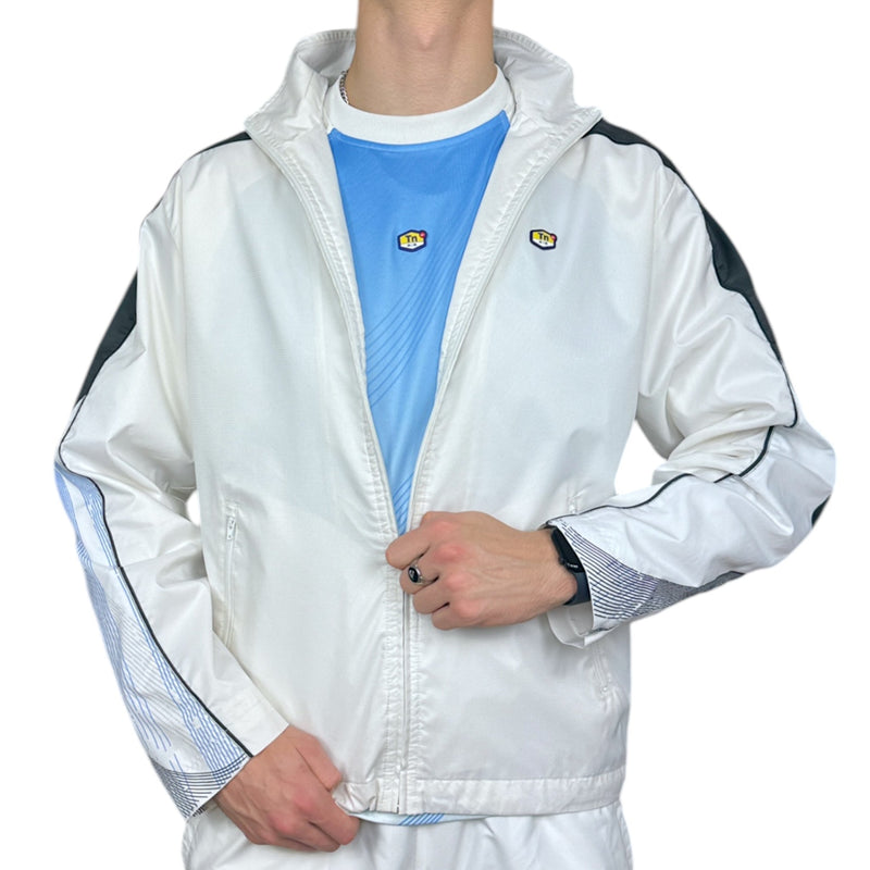 Nike Vintage Y2K Rare TN Trackjacke Weiß Grau Blau - vintageconcierge