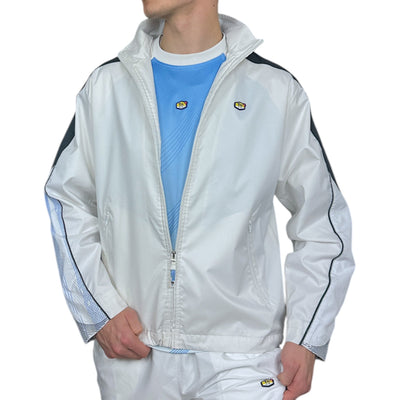 Nike Vintage Y2K Rare TN Trackjacke Weiß Grau Blau - vintageconcierge
