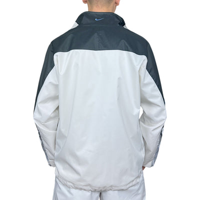 Nike Vintage Y2K Rare TN Trackjacke Weiß Grau Blau - vintageconcierge