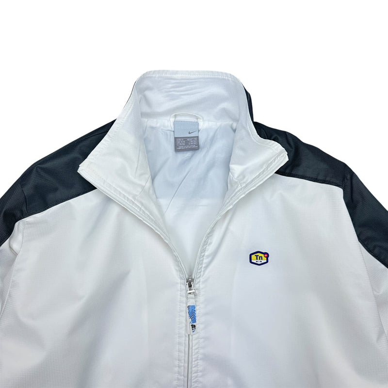 Nike Vintage Y2K Rare TN Trackjacke Weiß Grau Blau - vintageconcierge