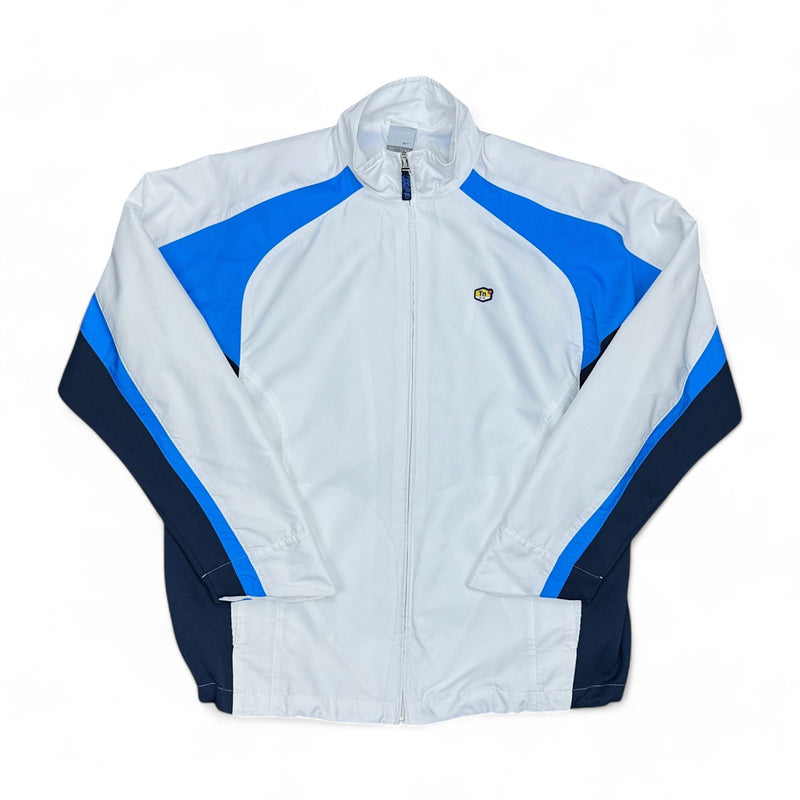 Nike Vintage Y2K Rare TN Trackjacke Weiß Navy - vintageconcierge