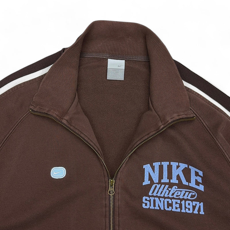 Nike Vintage Y2K Rare Trackjacke Braun - vintageconcierge