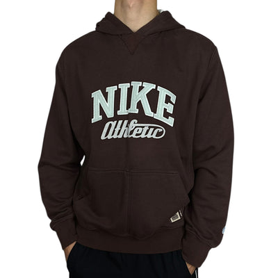 Nike Vintage Y2K Spellout Hoodie Braun - vintageconcierge
