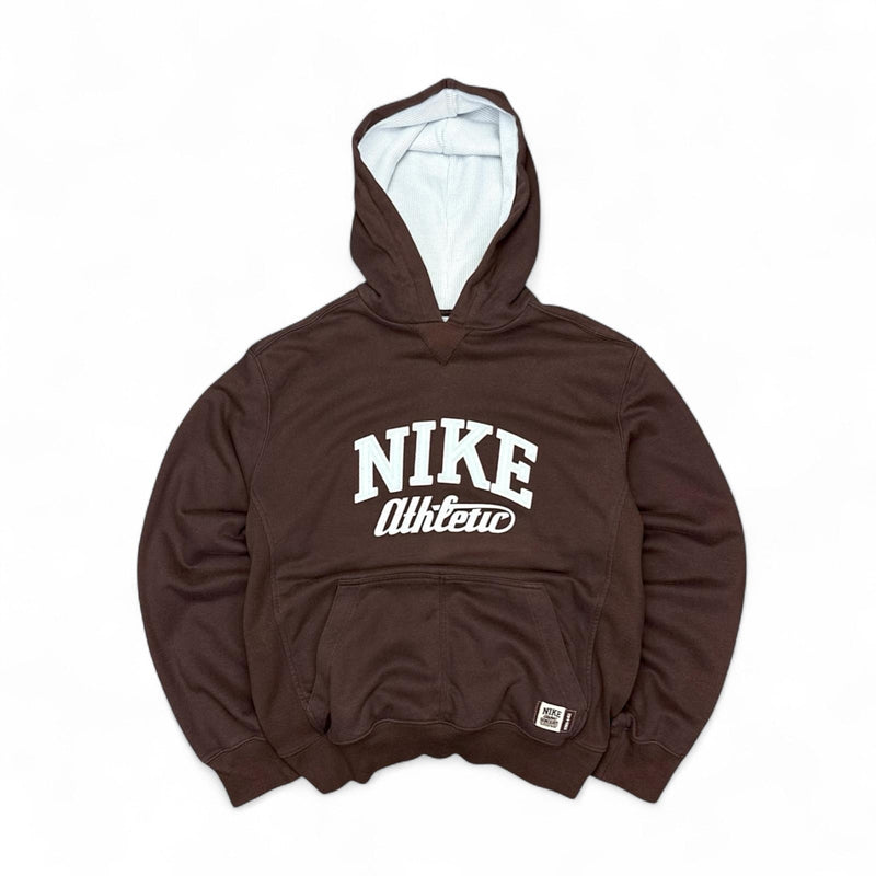 Nike Vintage Y2K Spellout Hoodie Braun - vintageconcierge