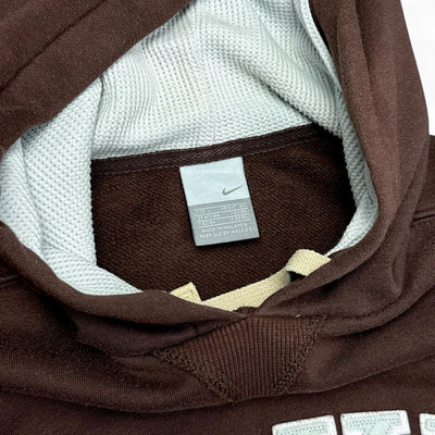 Nike Vintage Y2K Spellout Hoodie Braun - vintageconcierge