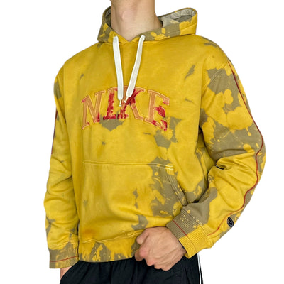 Nike Vintage Y2K Spellout Hoodie Gelb - vintageconcierge