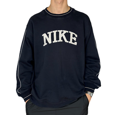 Nike Vintage Y2K Spellout Sweater Navy - vintageconcierge